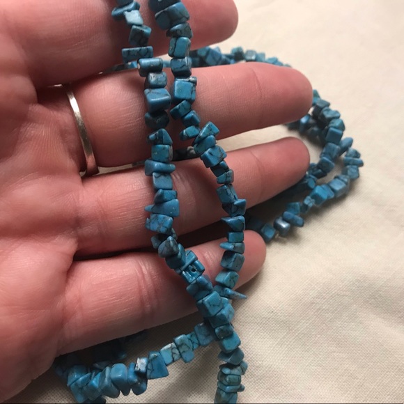 Turquoise Chip Necklace - Picture 2 of 2